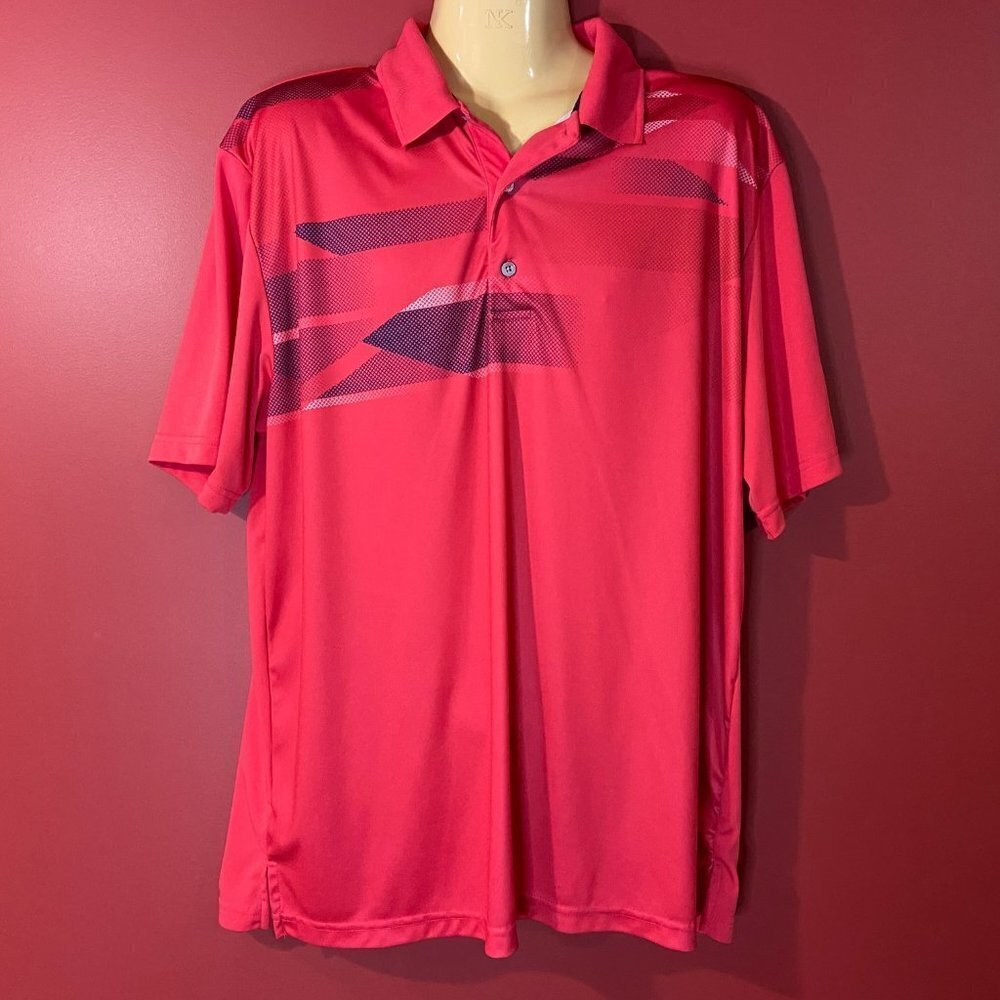 PGA Tour Men's Fuchsia Polo Shirt - Size XL